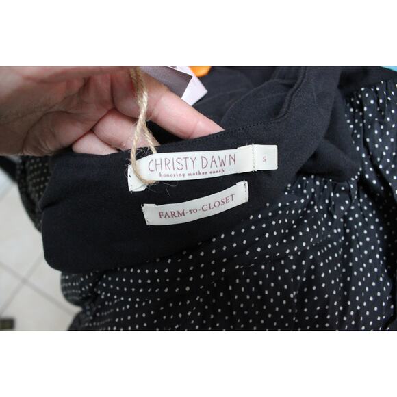 NWT Christy Dawn Fernanda Noir Polka Dot Dress Size Small - Picture 7 of 7